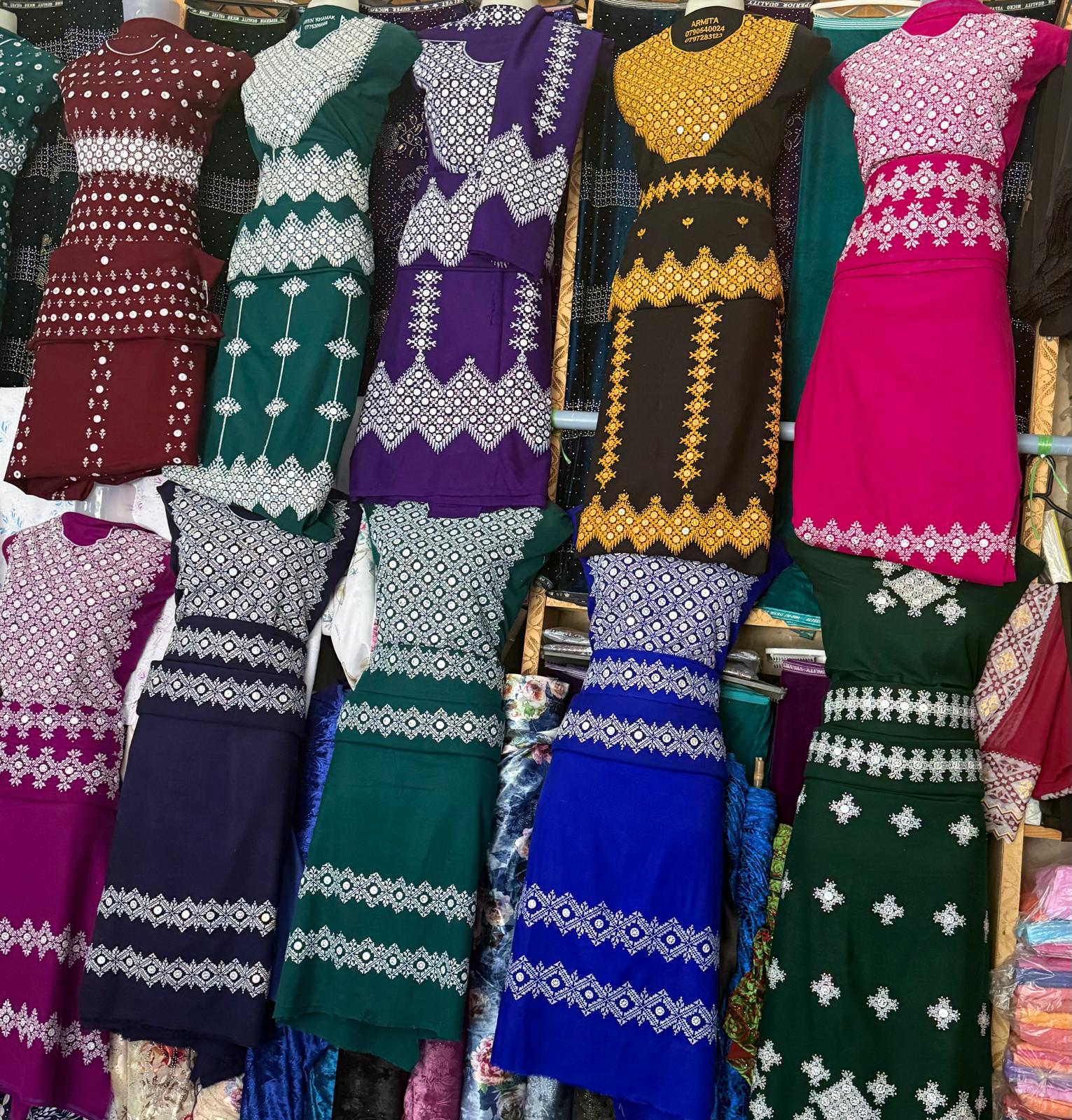 شال شيشه دوزي شال هزارگي